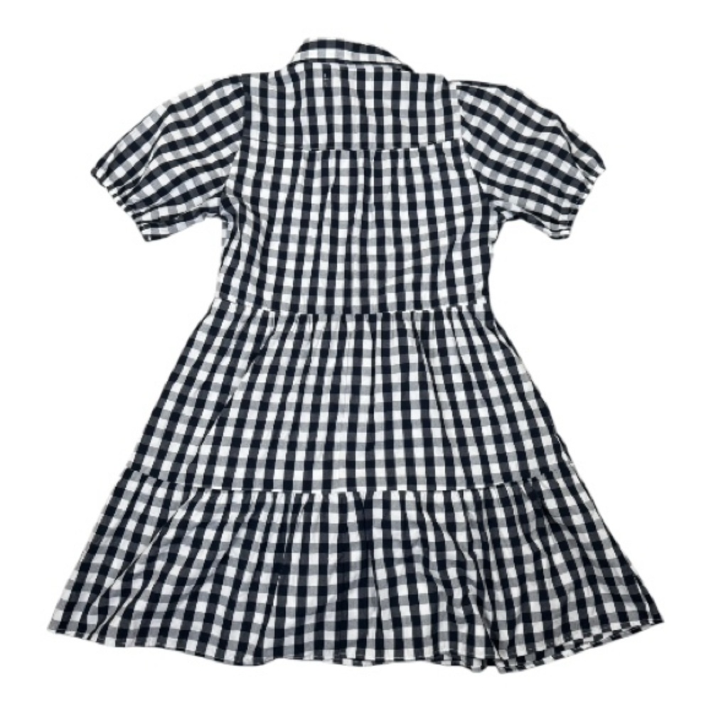 Abercrombie & Fitch Navy Blue Gingham Plaid Collared Shirt Dress Size XS - Picture 4 of 5